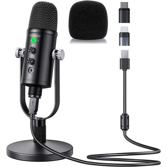 Other - USB Microphone for Mac,PC,Phone Mic for Sing,ASMR,Podcast with Mute Button